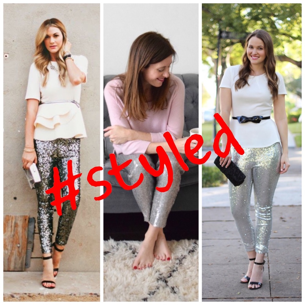 Sequin Skinny Pants - Picture 6 of 7